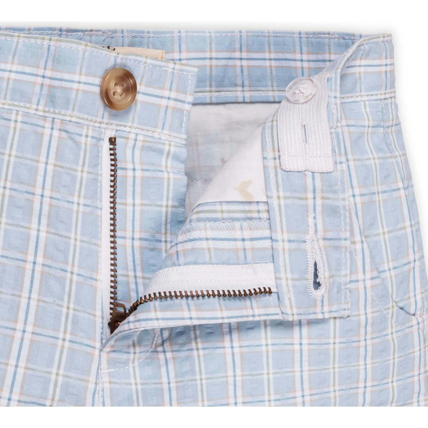 Organic Seersucker Short, Blue