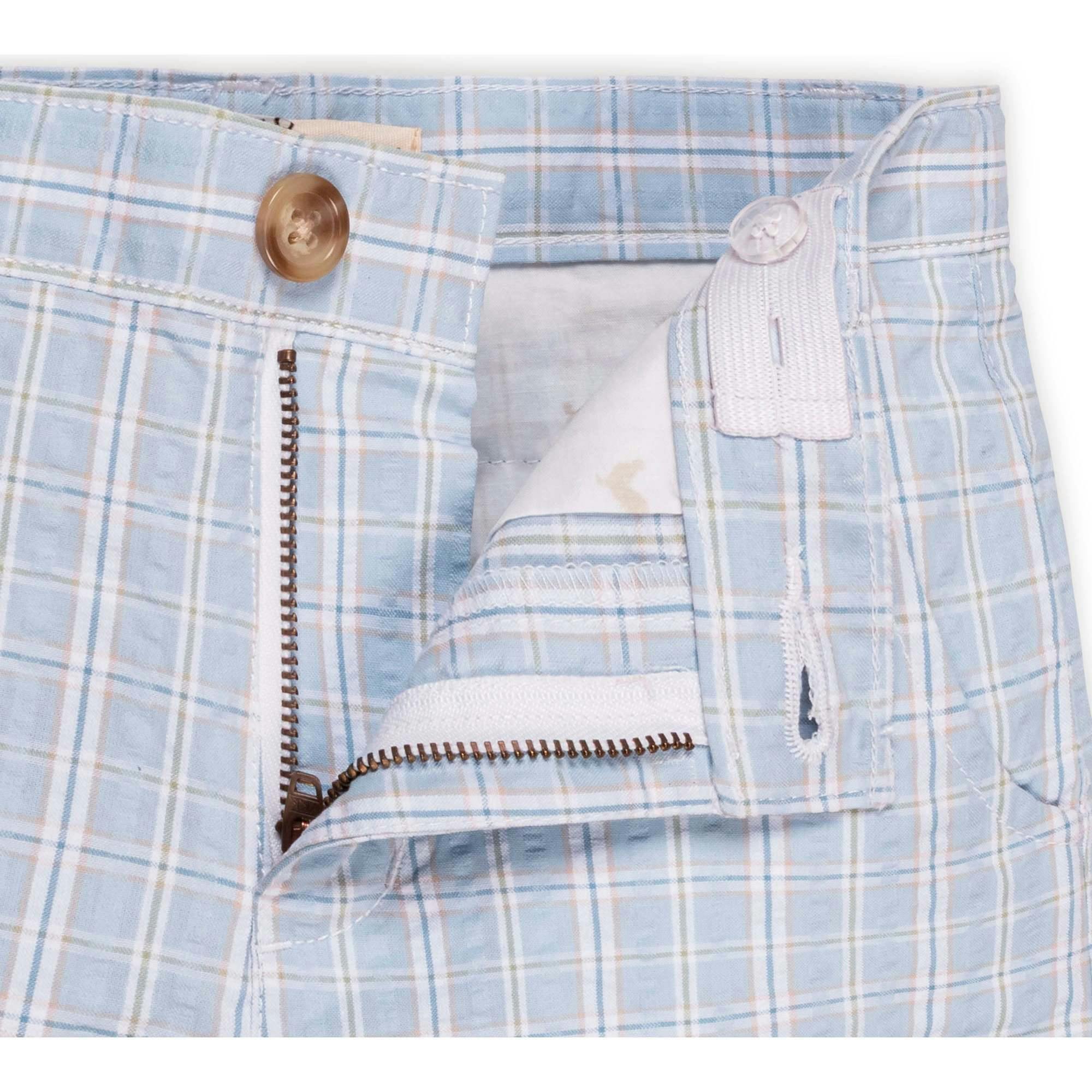 Organic Seersucker Short, Blue