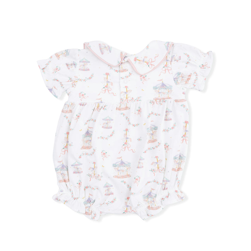 Carousel with Bows - Classic Puff Sleeve Babydoll Bubble