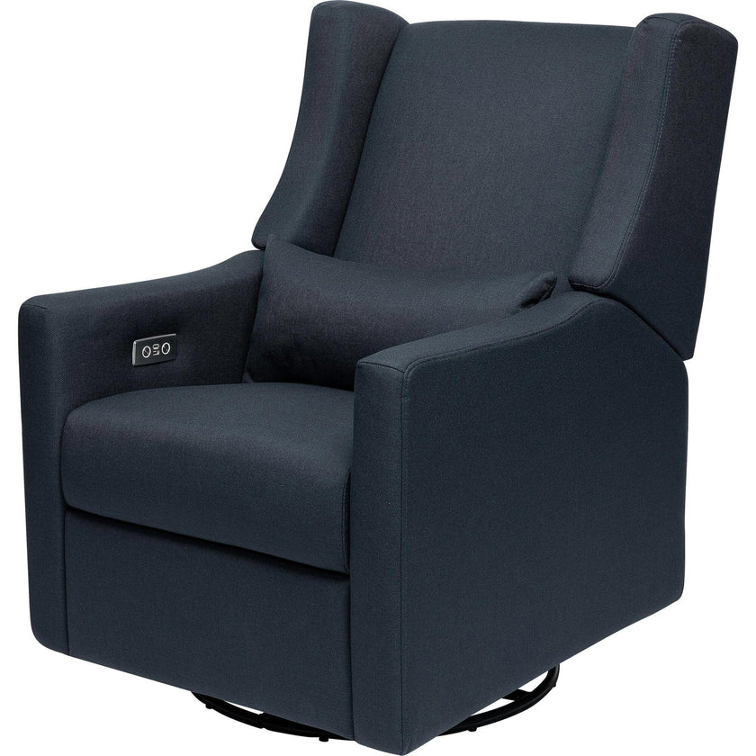 Kiwi Electronic Recliner and Swivel Glider with USB port in Performance Navy Eco-Twill