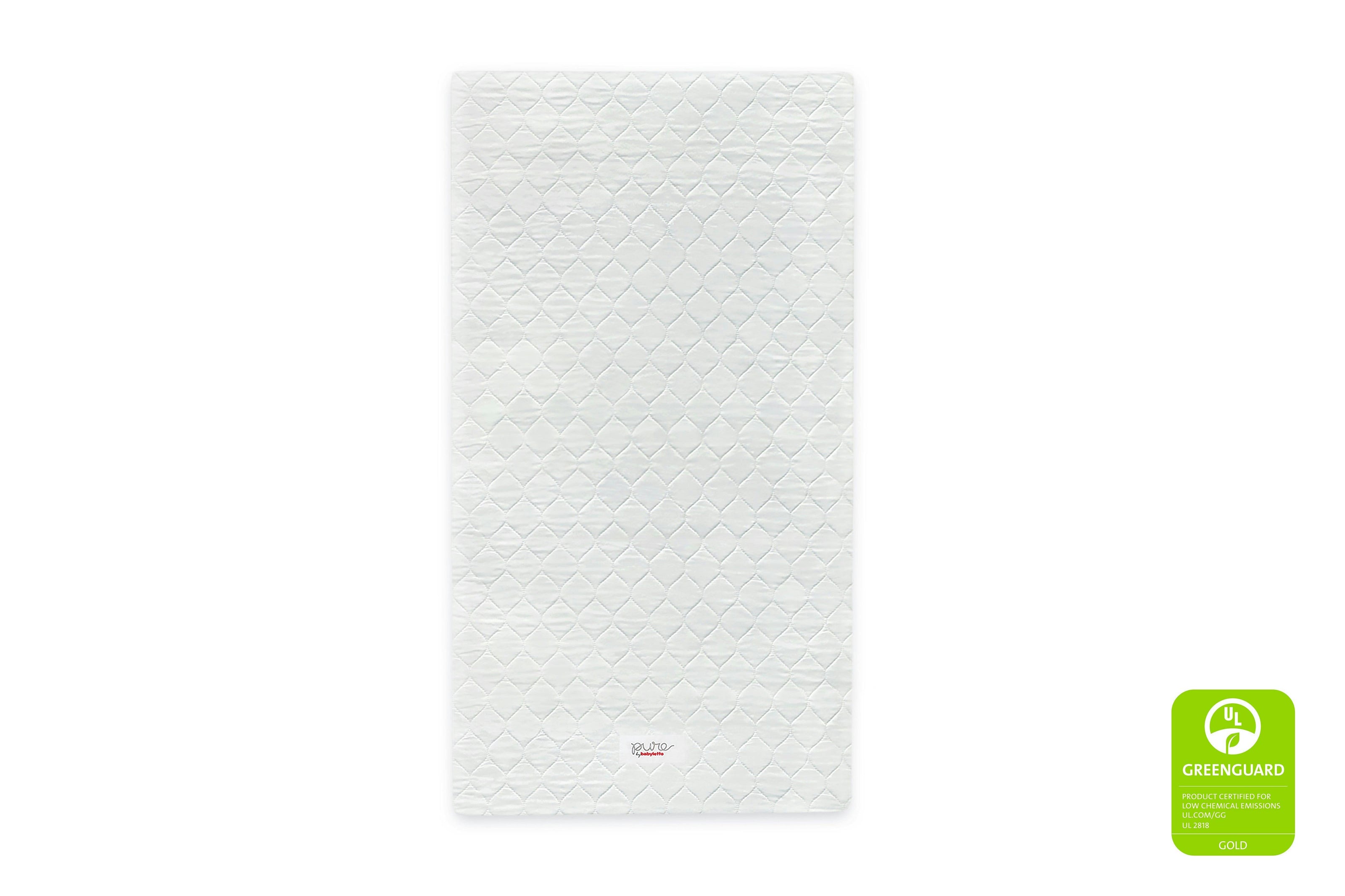 Babyletto Pure Core Non-Toxic Mini Crib Mattress with Hybrid Waterproof Cover