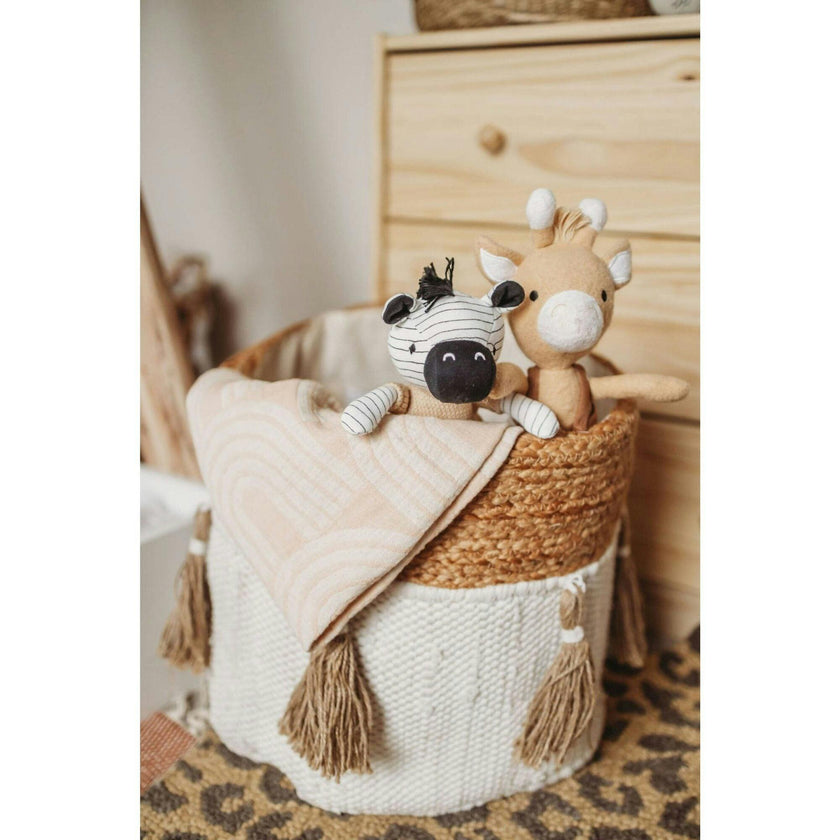 Cotton + Jute Boho Storage Bin