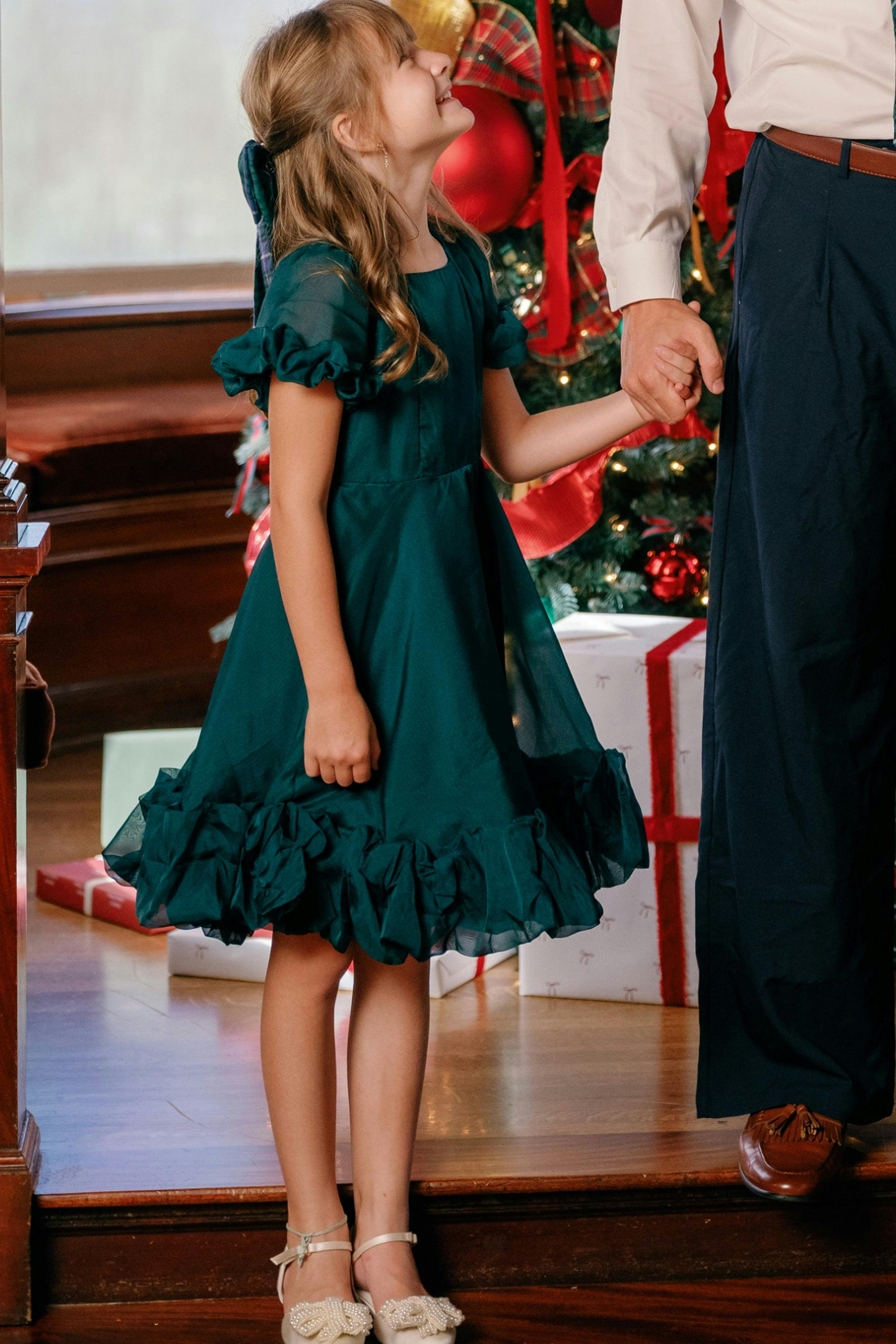Mini Kendy Dress in Emerald