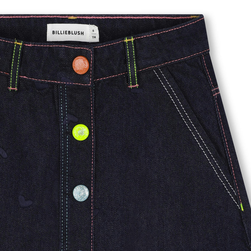 Blue Denim Heart Skirt