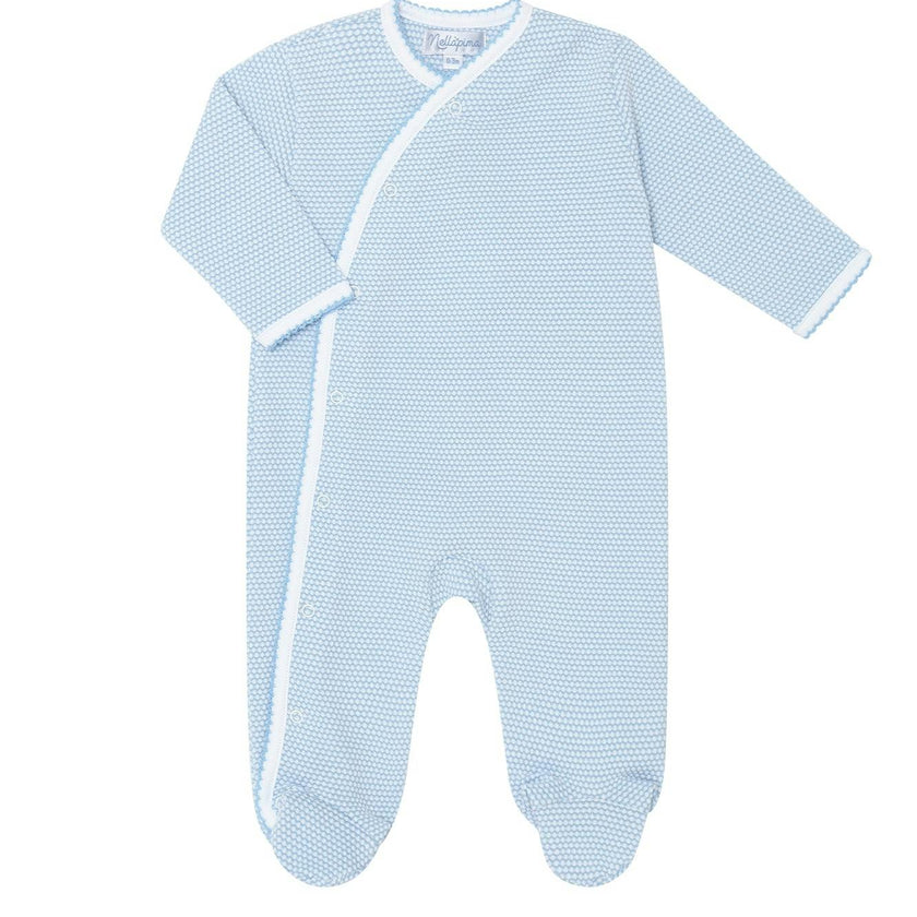 Blue Bubble Crossover Footie