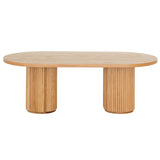 Fluted Oval Kids Table – Solid European Oak Activity Table