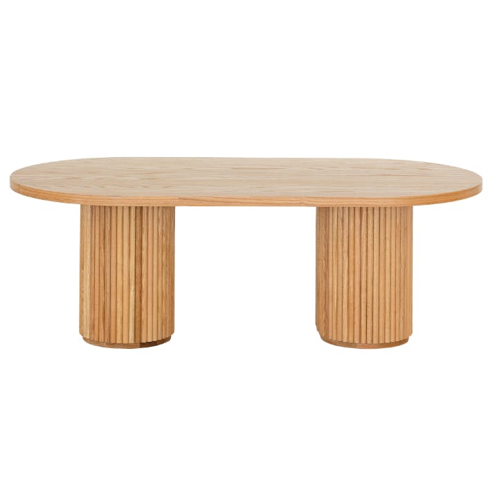 Fluted Oval Kids Table – Solid European Oak Activity Table