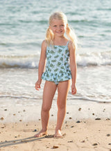 Peplum Swimsuit in Turtle