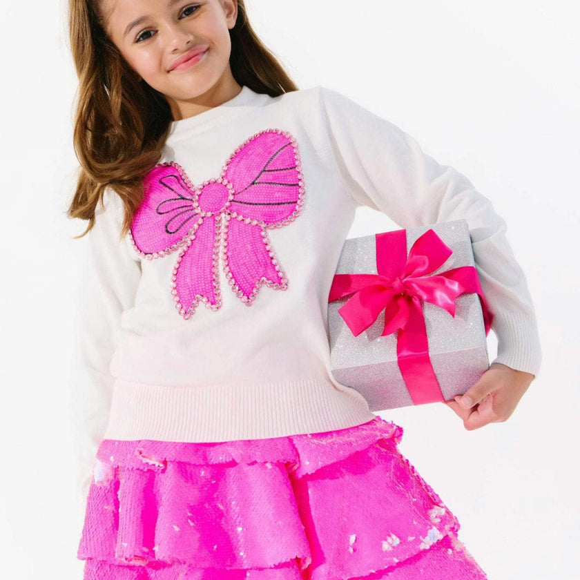 Pinky Big Bow Sweater