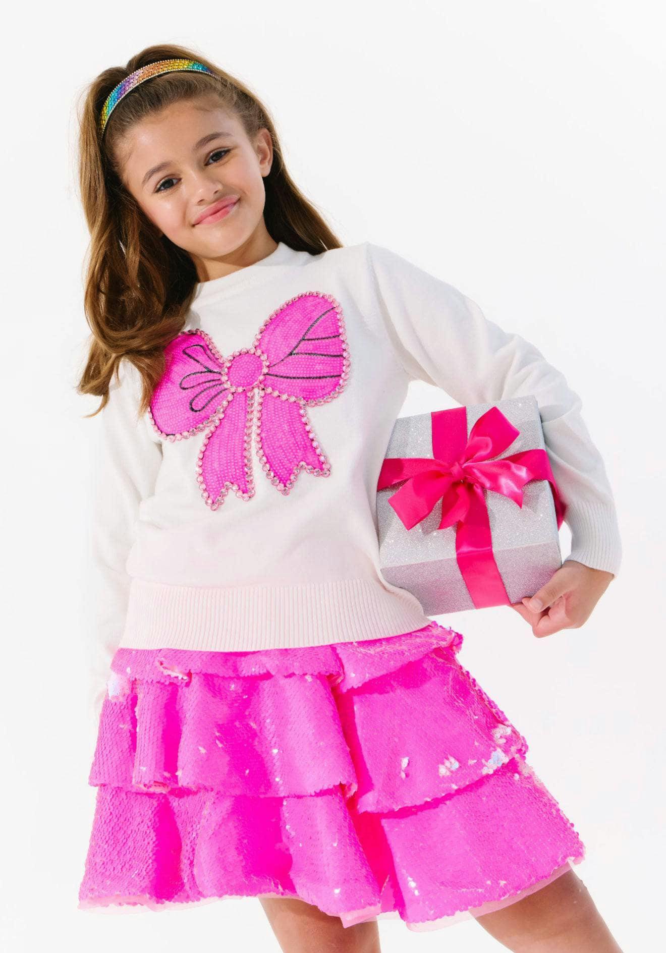 Pinky Big Bow Sweater