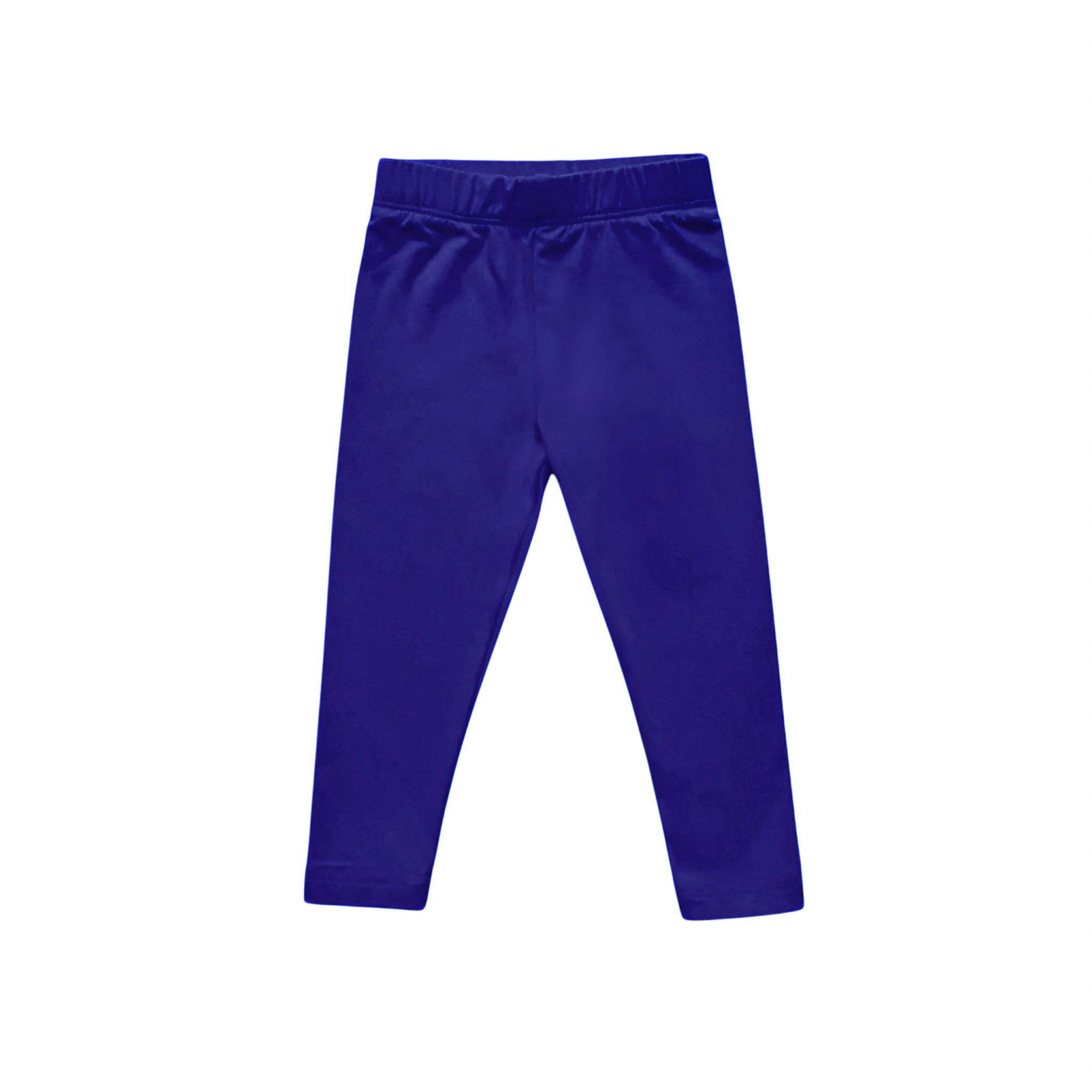 Girls' Basic Everyday Bamboo Leggings in Royal Blue