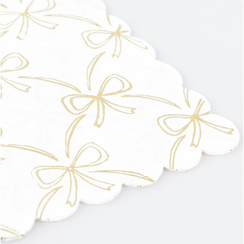 Gold Bow Small Napkins