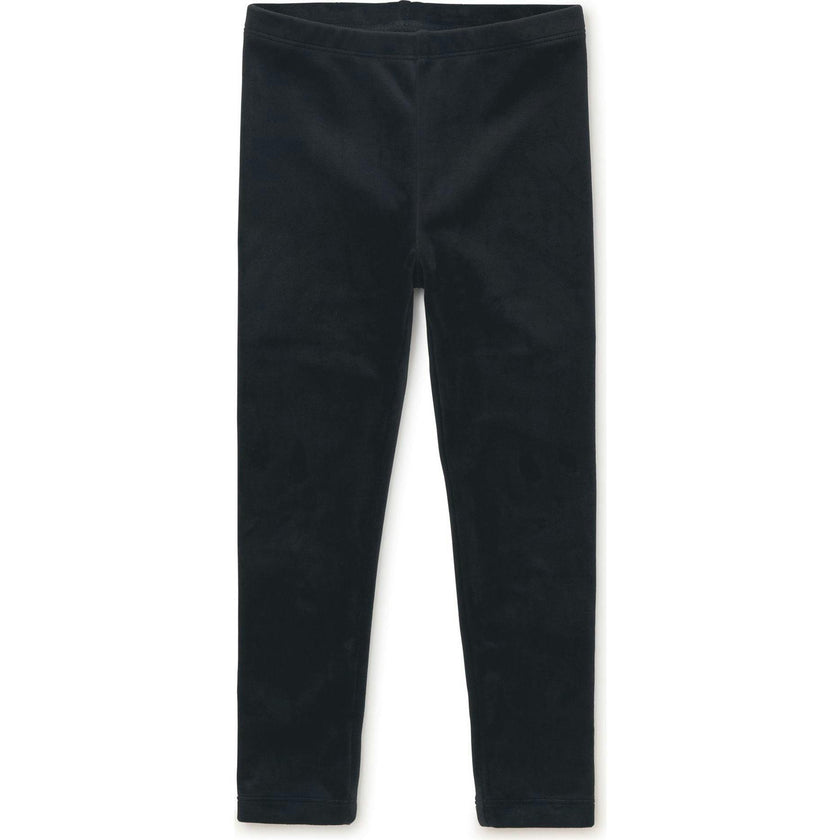 Velour Comfortable Fit Stretch Leggings, Black