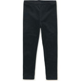 Velour Comfortable Fit Stretch Leggings, Black