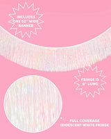 Iridescent Fringe - iridescent foil banner