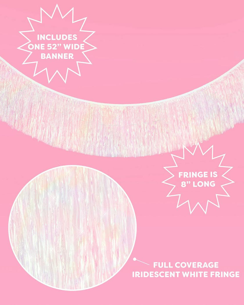 Iridescent Fringe - iridescent foil banner