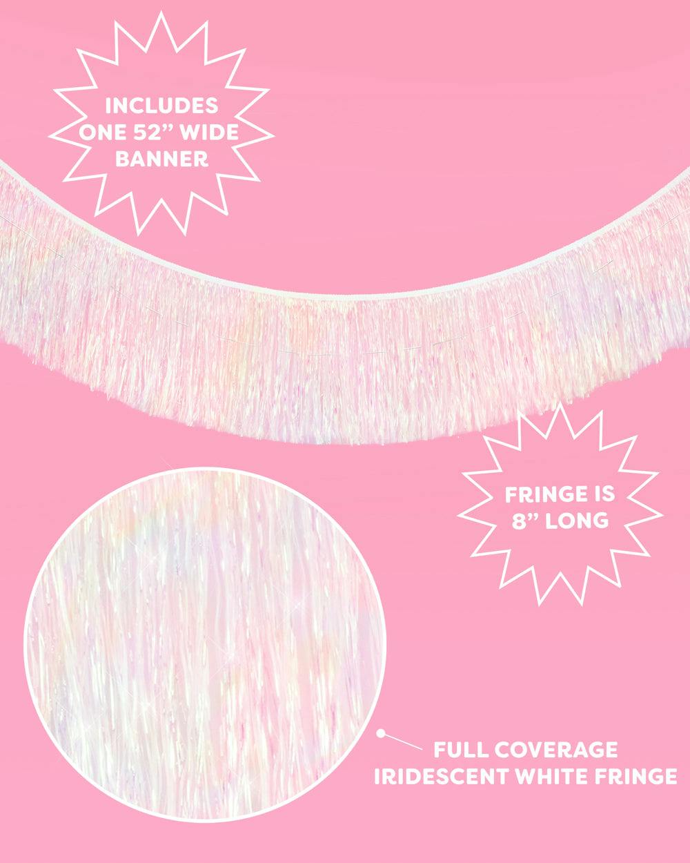 Iridescent Fringe - iridescent foil banner
