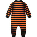 Infant Rugby Stripe Halloween Romper W/Ghost Patch