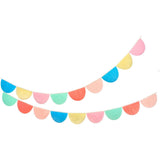 Rainbow Tissue Paper Scallop Garland Set