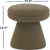 Gisella Boucle Ottoman / Dark Brown
