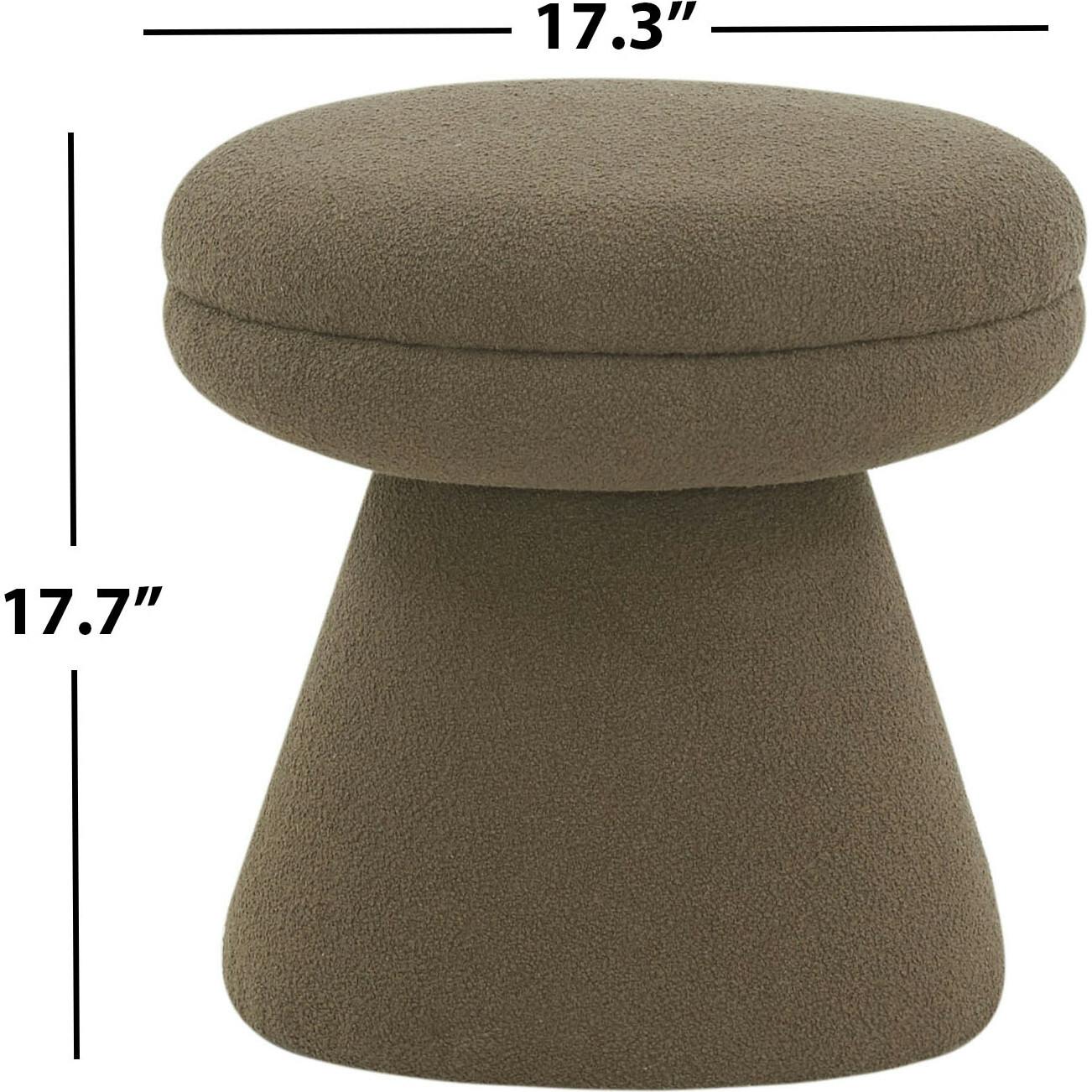 Gisella Boucle Ottoman / Dark Brown
