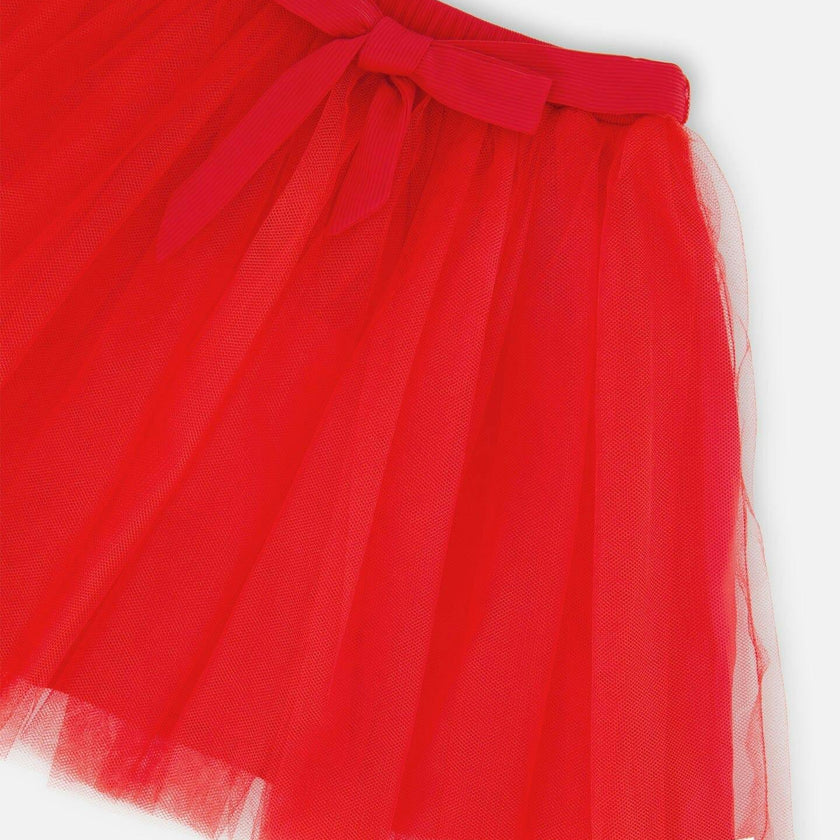 Mesh And Eyelet Skirt