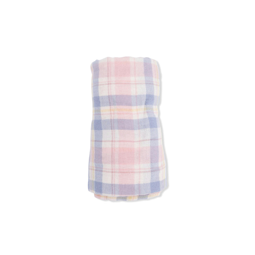 Dusty Plaid - Swaddle Blanket