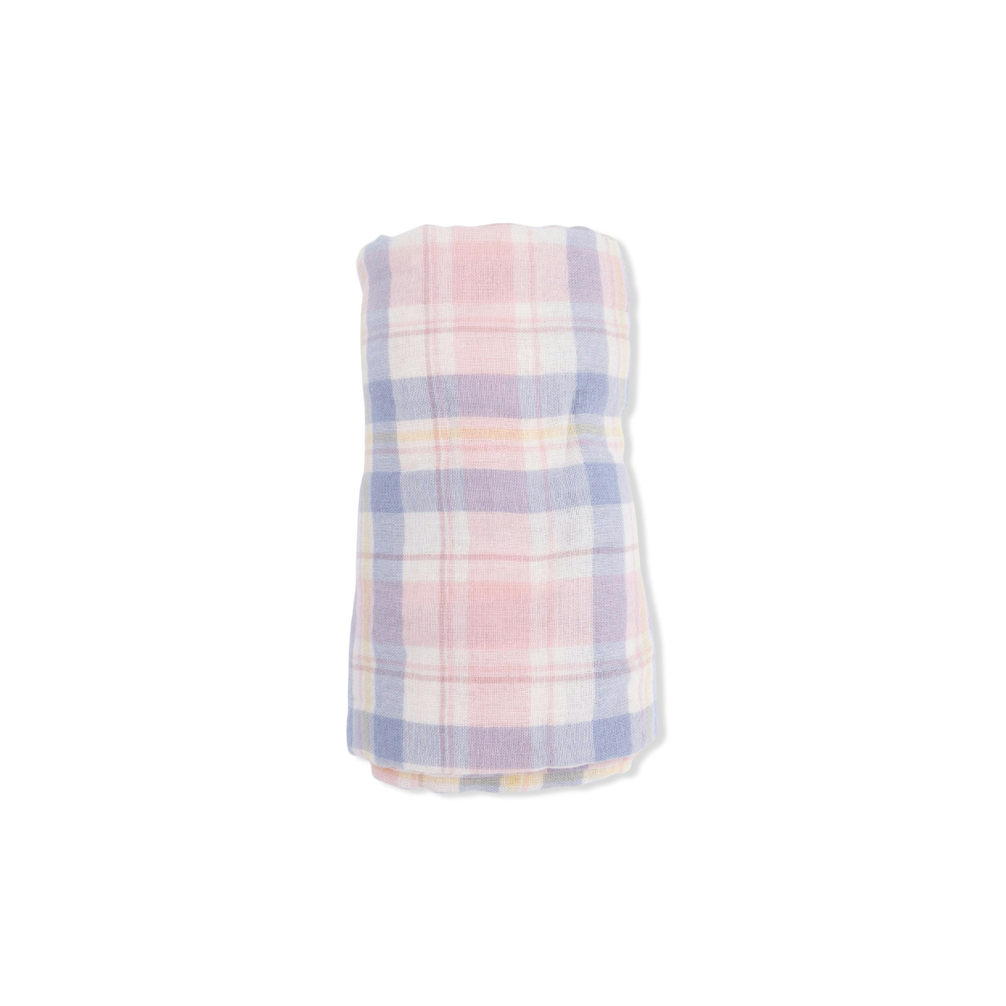 Dusty Plaid - Swaddle Blanket