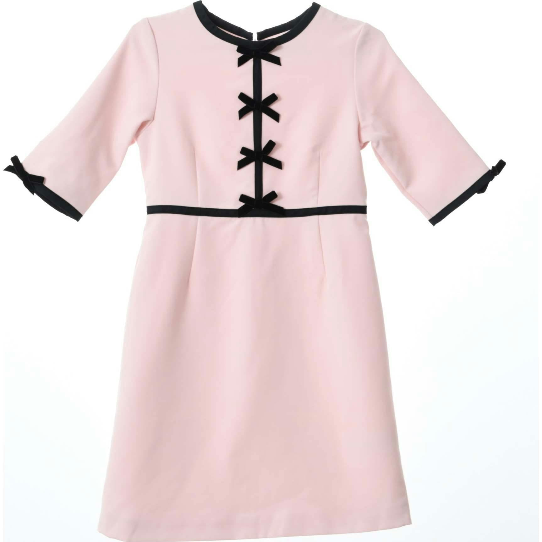 Anais bow dress (blush pink)