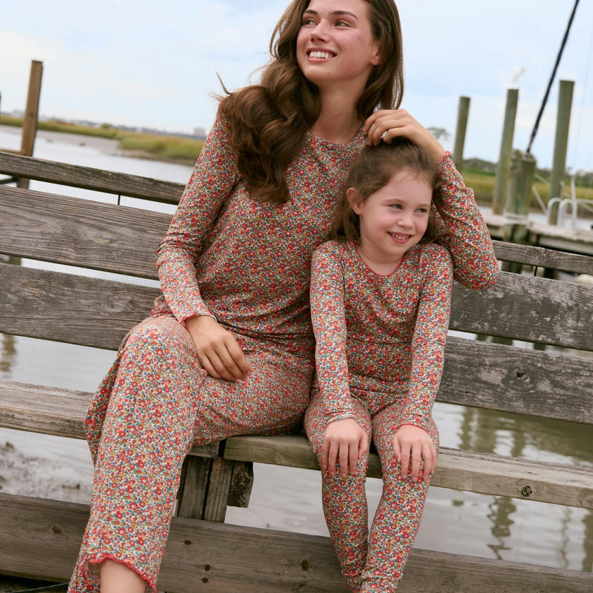women's Betsy Ann pajamas set made with Liberty Fabrics