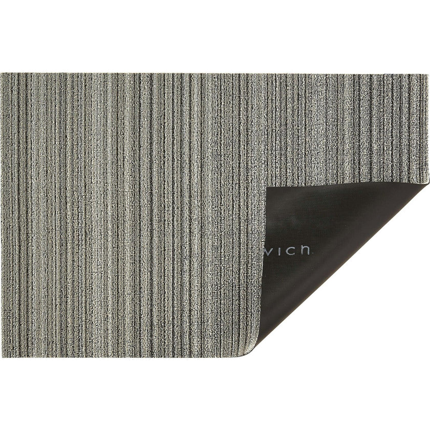 Skinny Stripe Shag Floor Mat, Birch