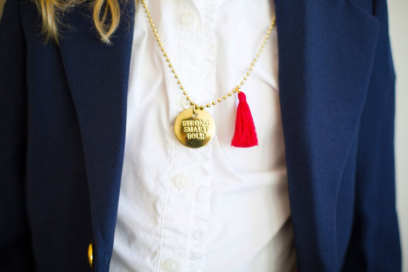 STRONG SMART BOLD NECKLACE COLLABORATION WITH GIRLS INC $2 donated GIRLS INC