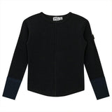 Contrast Cuffs Rib Top