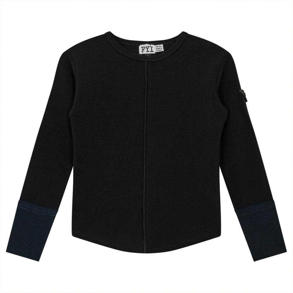 Contrast Cuffs Rib Top