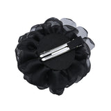 Black Tulle Flower Hair Clip Duo