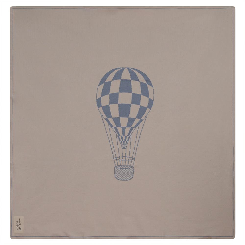 Hot Air Balloon Checkered Knit Blanket