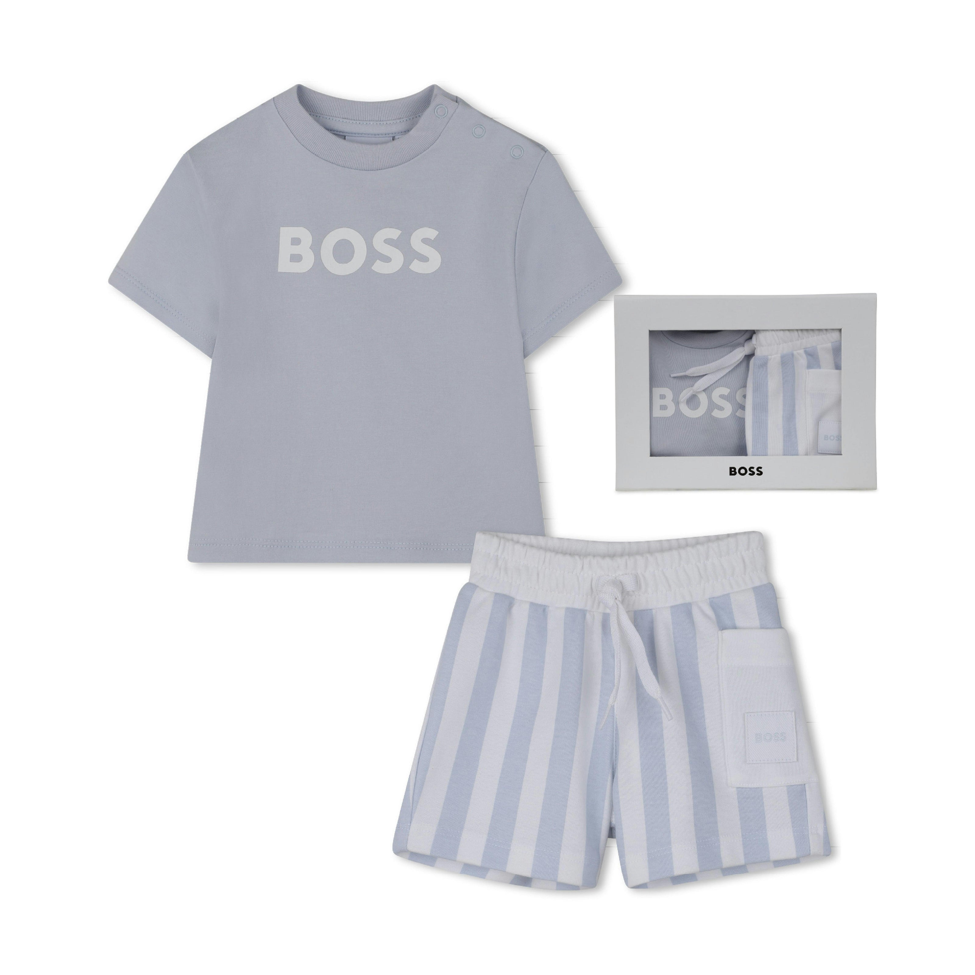 Light Blue Striped Baby Set