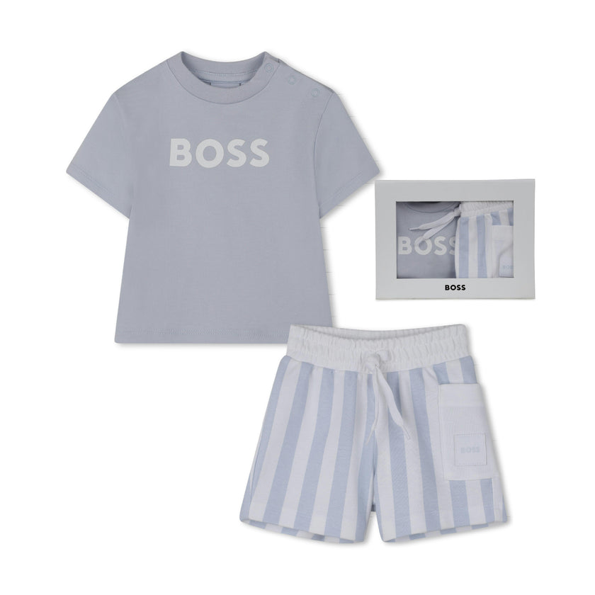 Light Blue Striped Baby Set