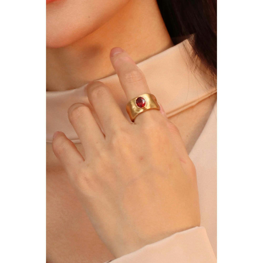 Red Fig Band Ring