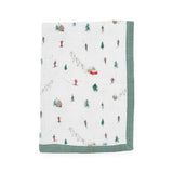 Cotton Muslin Baby Quilt - Powder Party