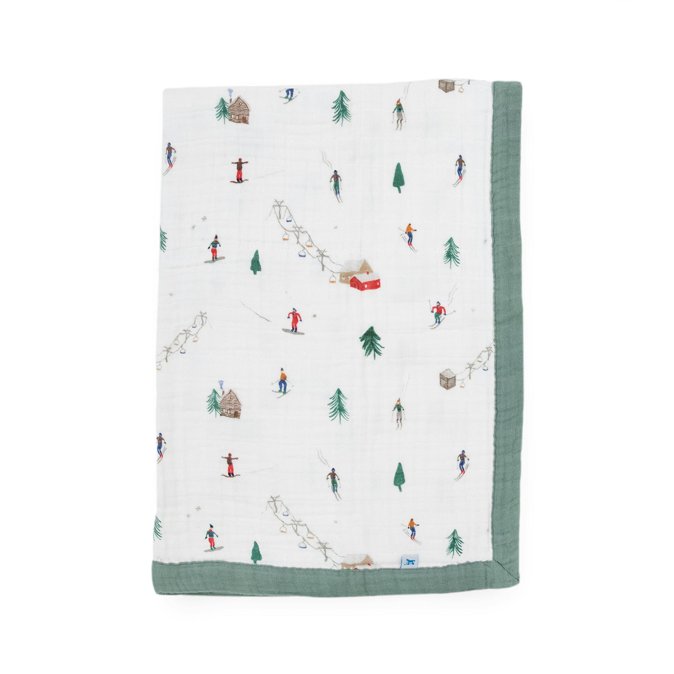 Cotton Muslin Baby Quilt - Powder Party