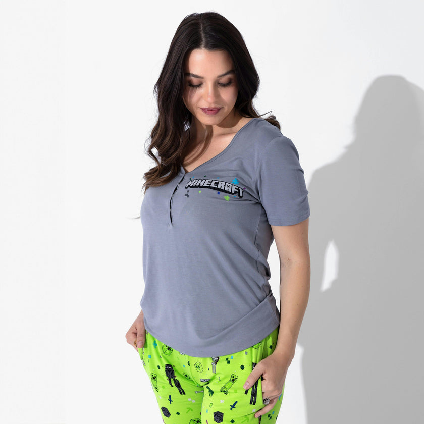 Minecraft: Mob Squad Bamboo Women's Pajama Set