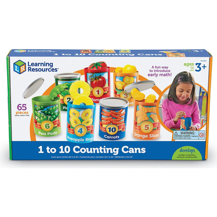 1 to 10 Counting Cans