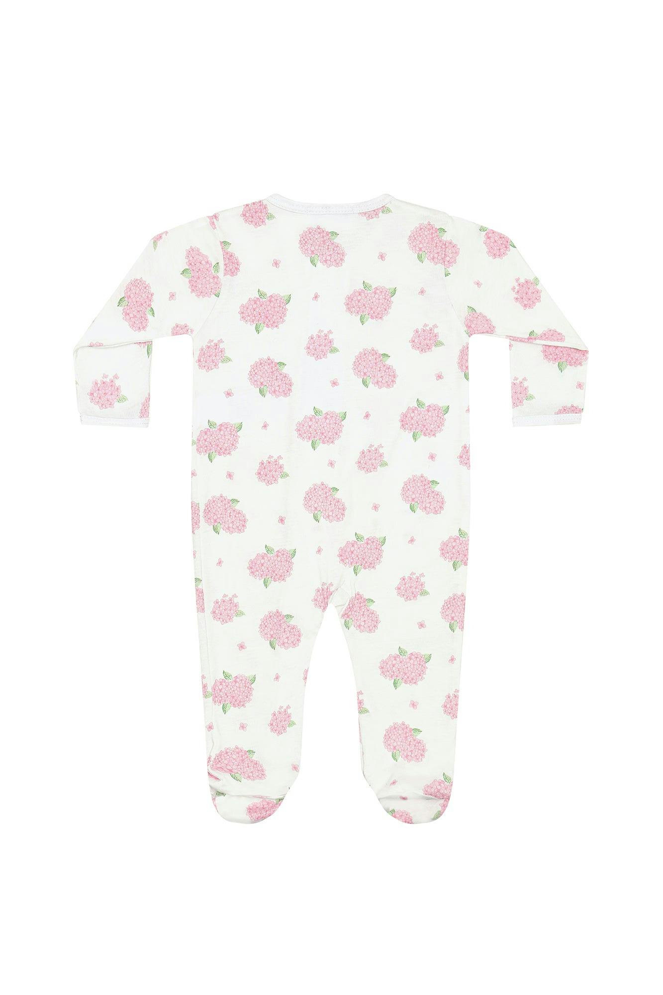 Hydrangeas Zipper Footie
