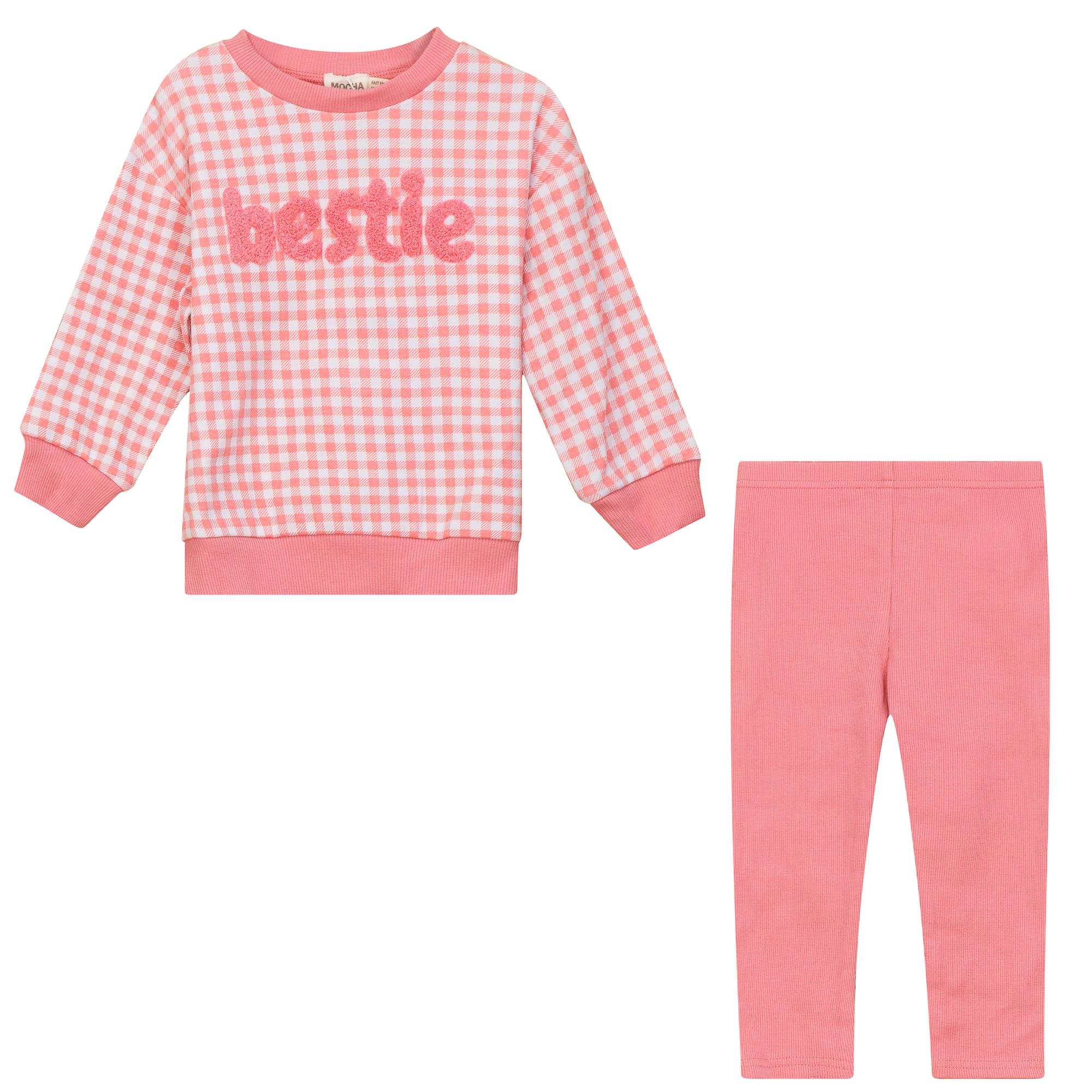 Checkered Mini Bestie 2Pc Set Blue/White