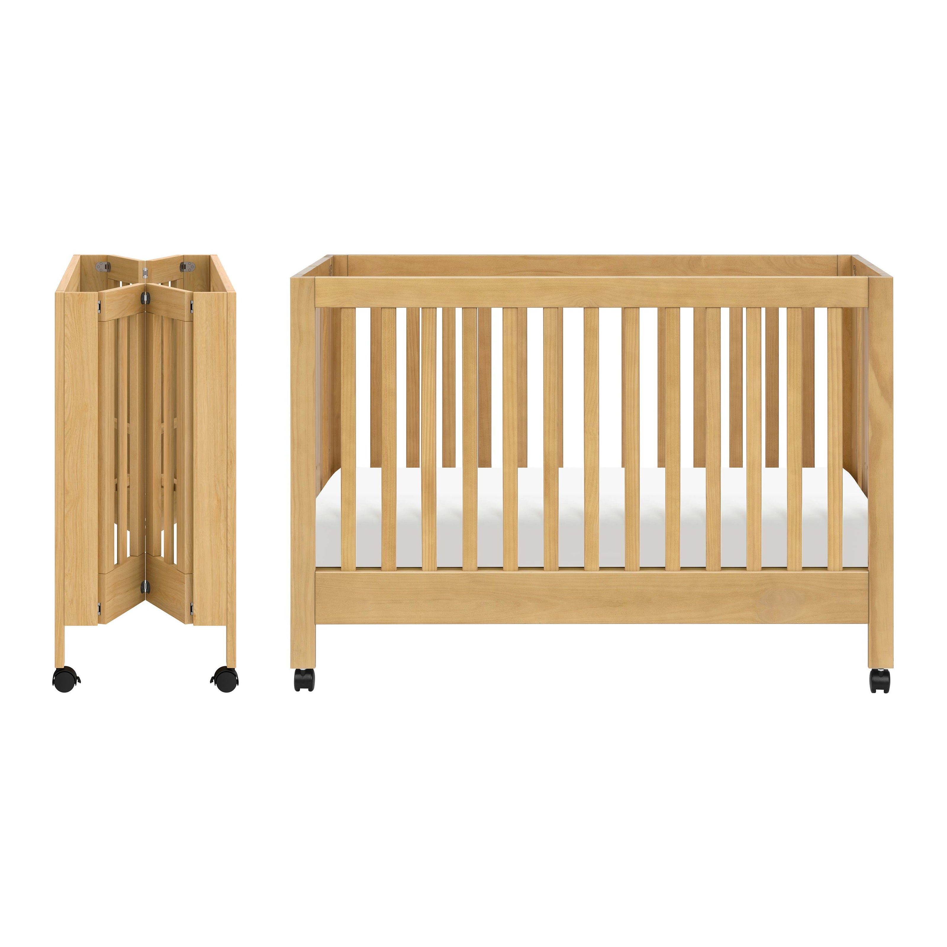 Maki Portable Folding Crib with Toddler Bed Conversion Kit