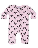 Baby Zipper Footie - Bows