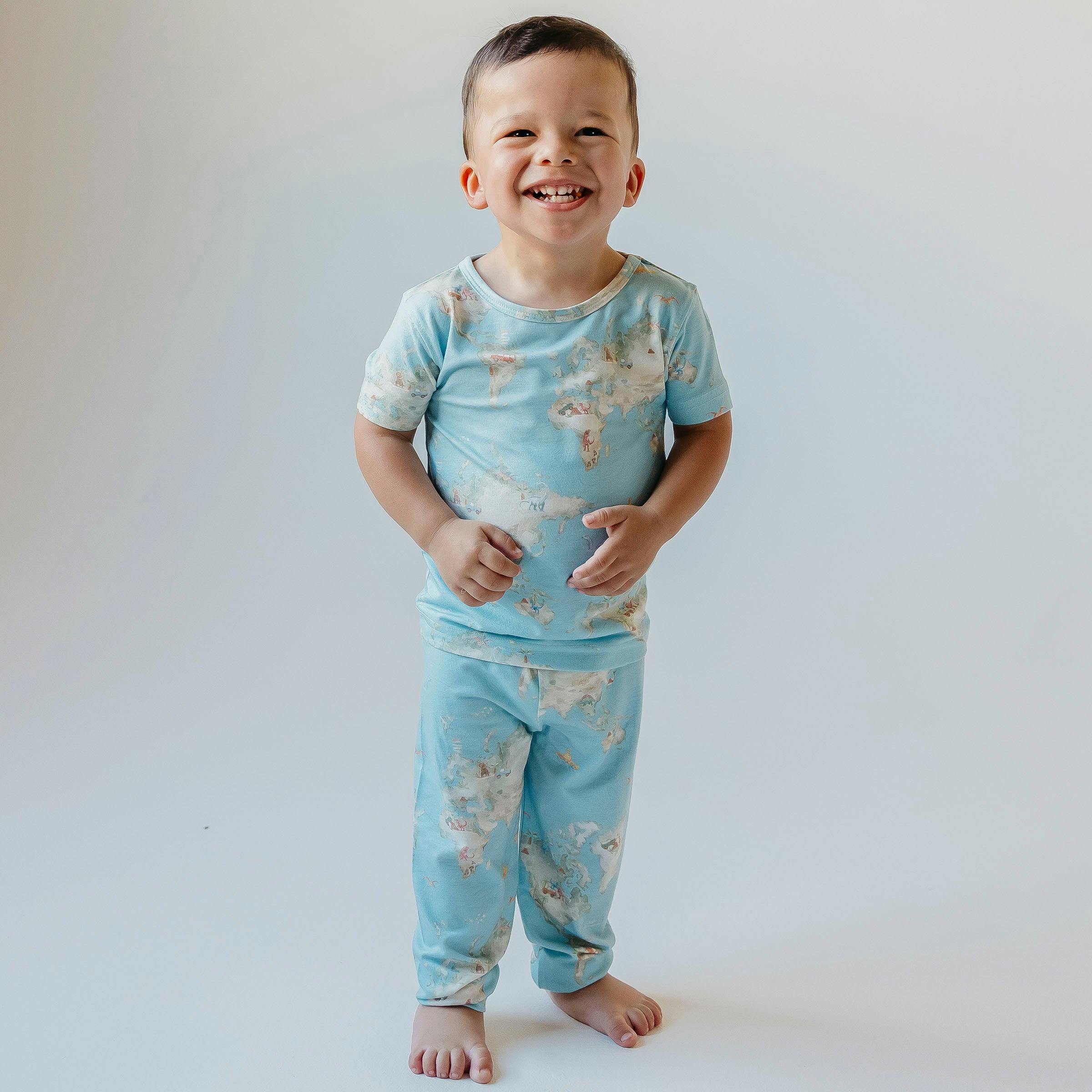 2pc Short Sleeve Pajamas with Pants - Explorer