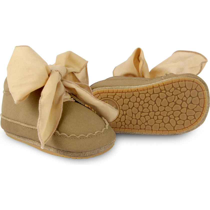 Lonny Chiffon Bow Small Wavy Edge Nubuck Shoes