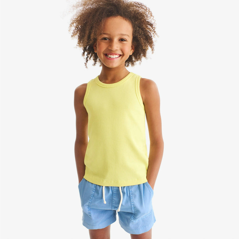 Kids garment dyed stretch chino midi short